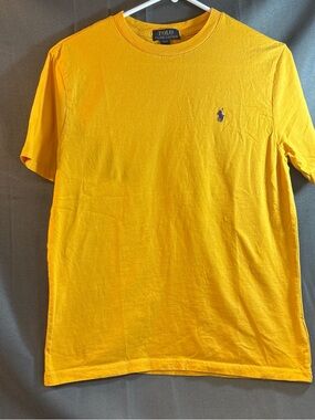 Polo by Ralph Lauren boys Yellow Crewneck short sleeve T-Shirt size large 14-16